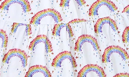Coco Moon Flower Shower Print Tiered Sundress In Multi