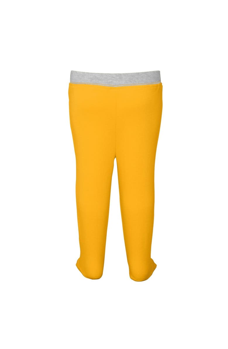 Outerstuff Newborn & Infant White/Gold Nashville Predators Dream Team Hat Pants & Bodysuit Set, Alternate, color, 