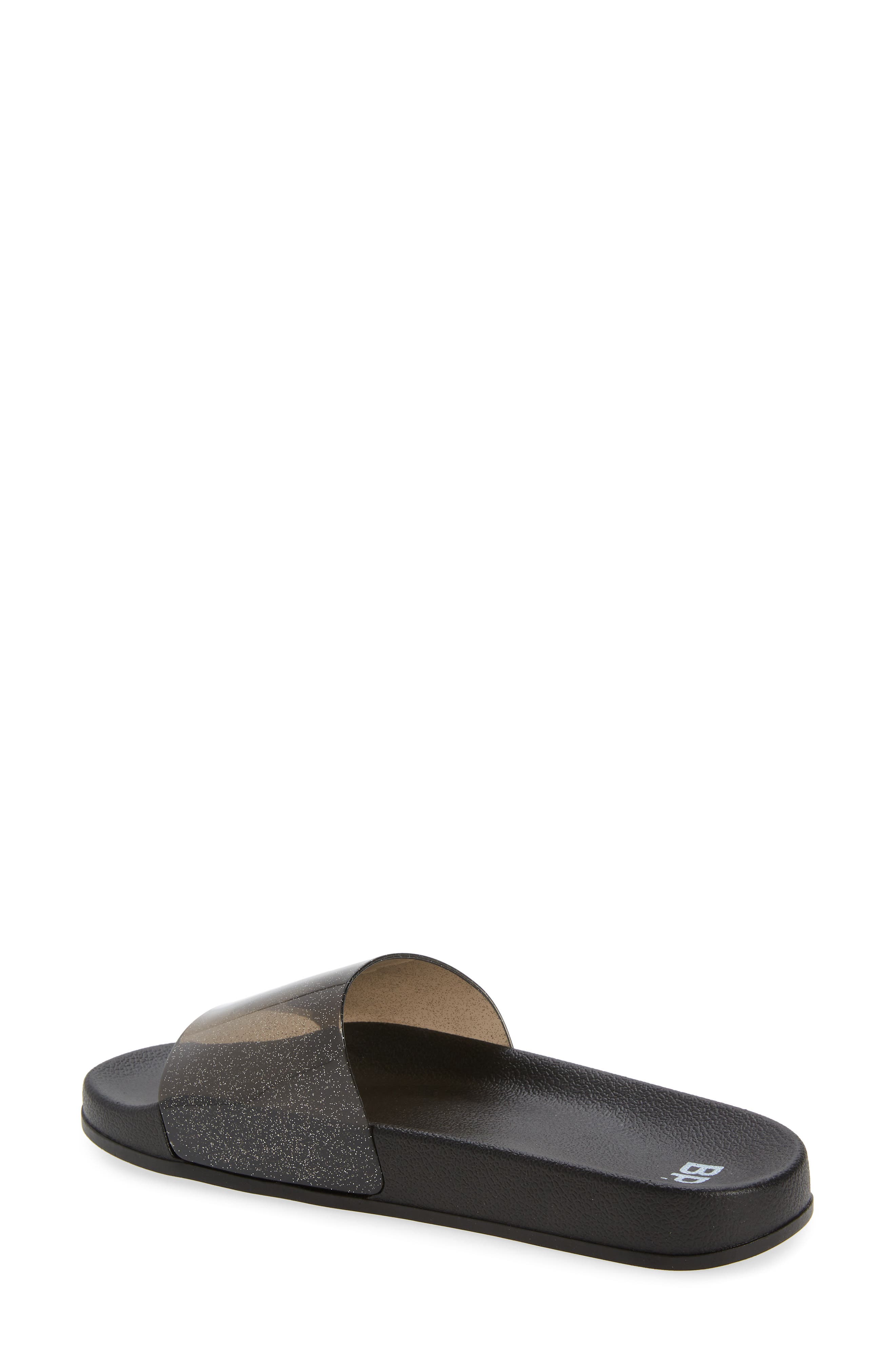 June Jelly Slide Sandal, Alternate, color, BLACK