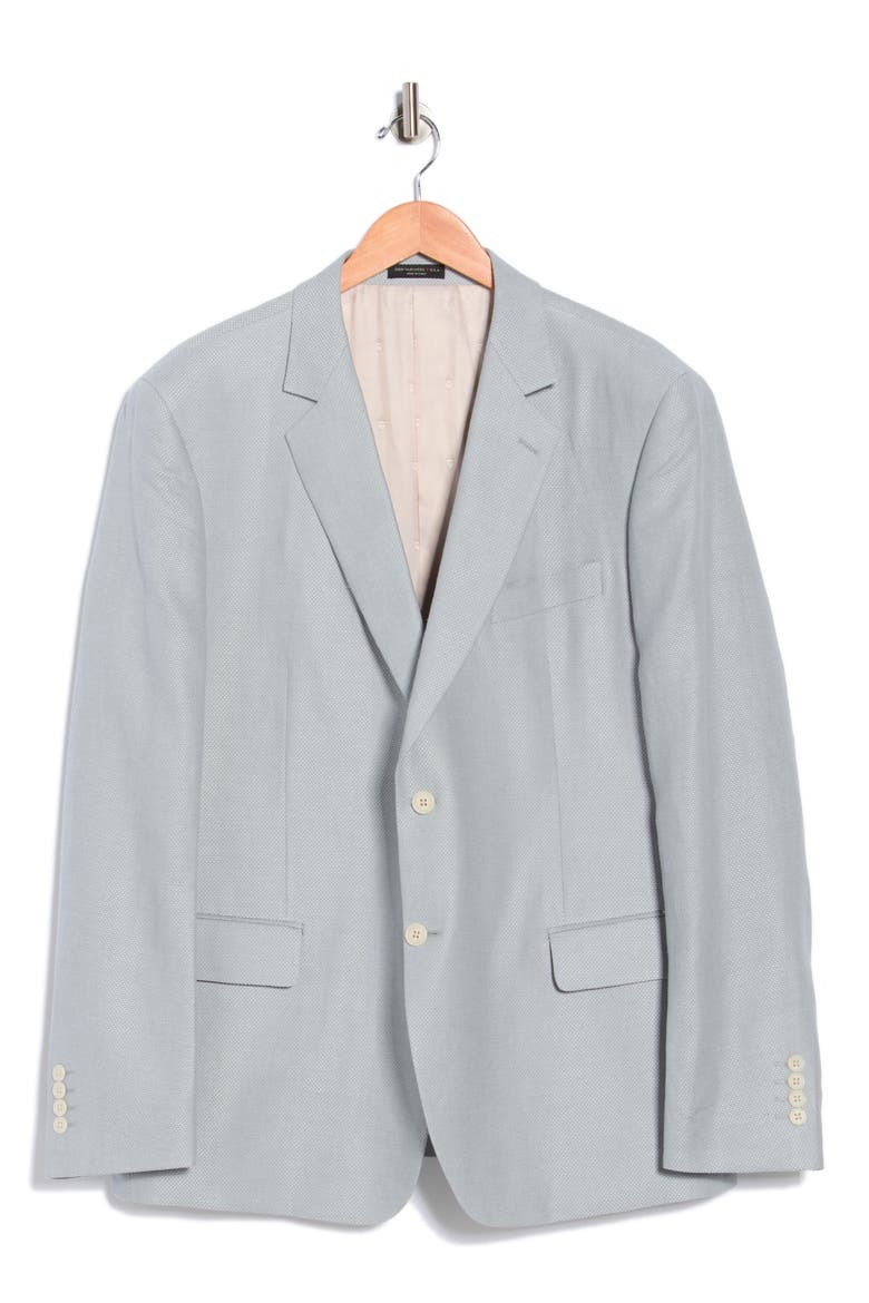 Hopsack Linen & Cotton Sport Coat, Alternate, color, GREEN