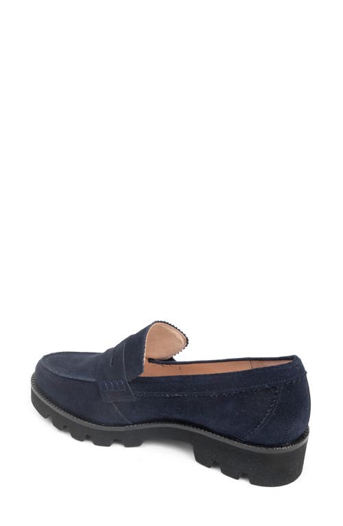 Patricia Green Vince Lug Sole Penny Loafer In Blue