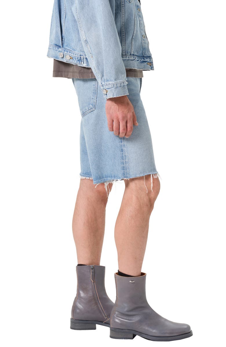 AGOLDE Anson Raw Hem Denim Shorts, Alternate, color, Force