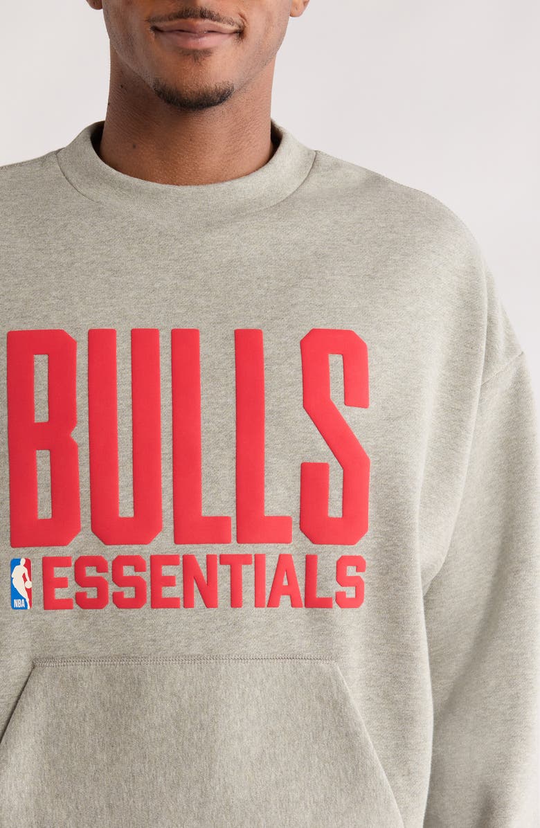 Fear of God Essentials x NBA Chicago Bulls Sweatshirt, Alternate, color, Concrete Heather