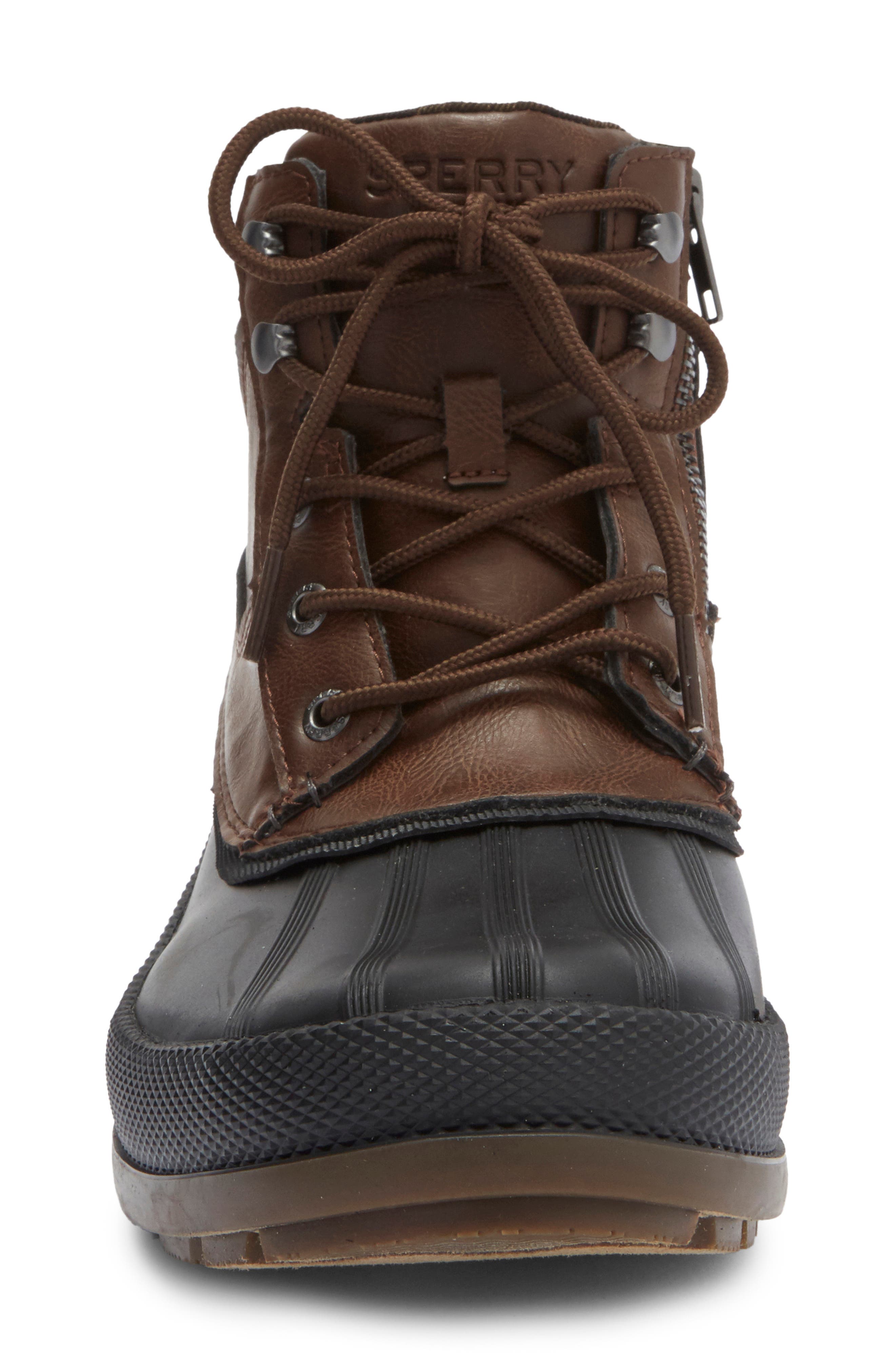 Sperry Gloucester Waterproof Duck Boot, Alternate, color, Brown