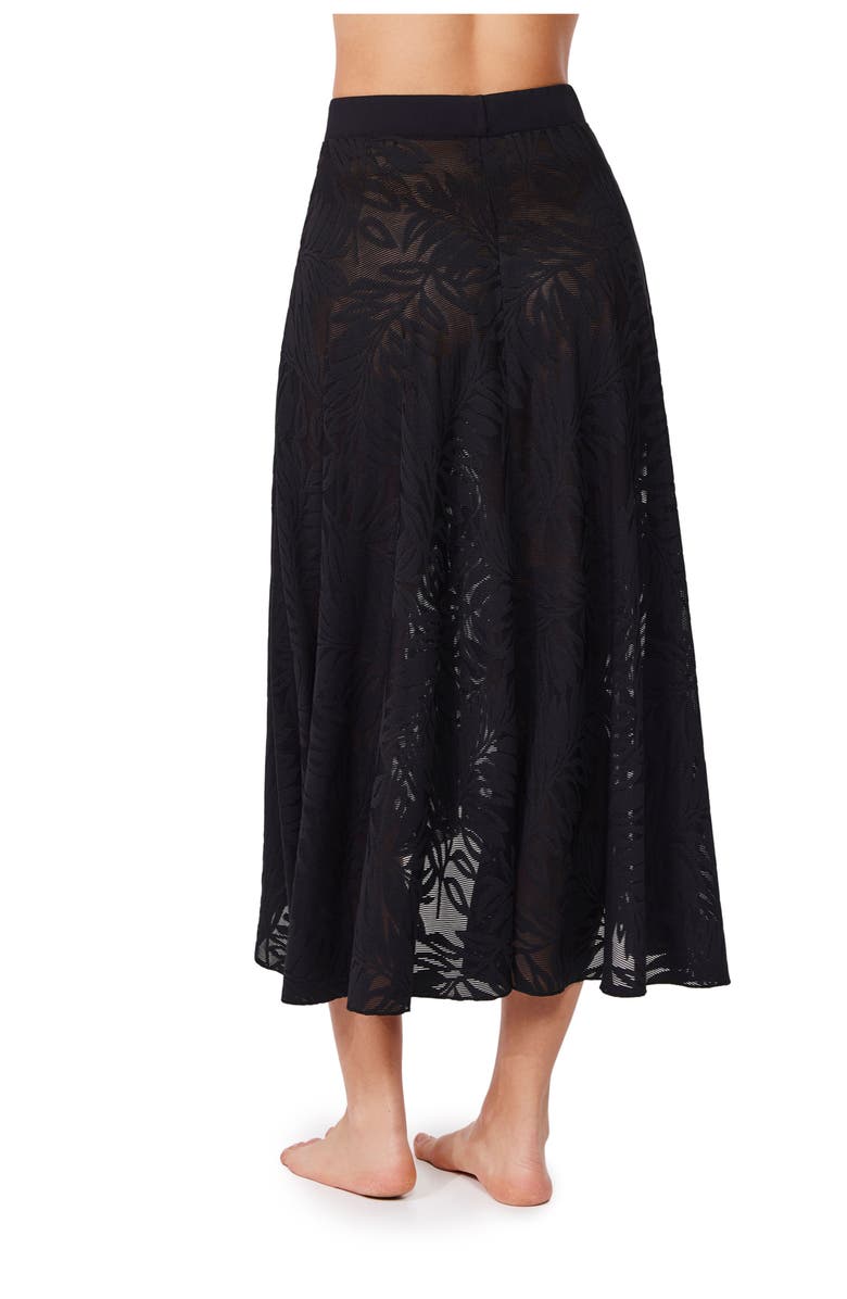 Profile by Gottex Skyfall Textured High Low Skirt Cover-Up, Alternate, color, Skyfall-Black