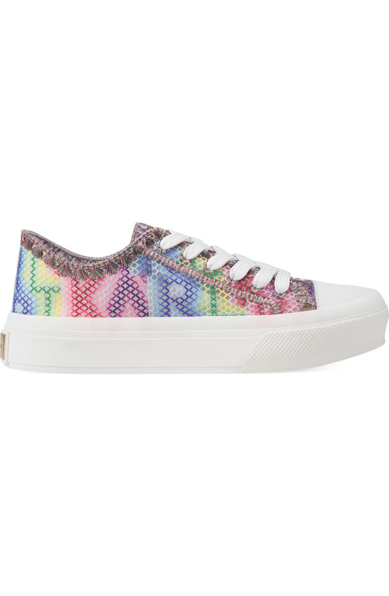 KARL LAGERFELD PARIS Giddeon Platform Sneaker, Alternate, color, White Multi