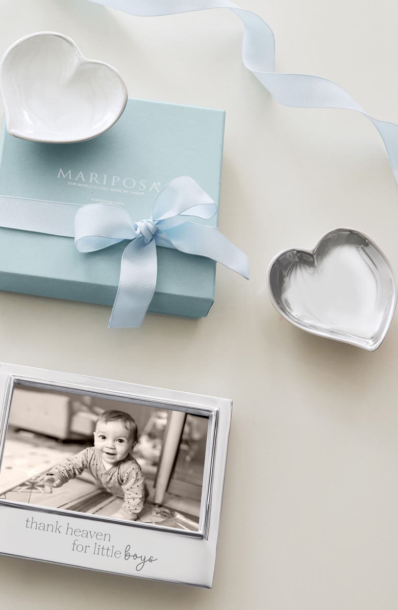 Mariposa Heart Trinket Dish, Alternate, color, Silver