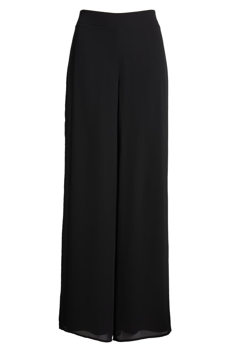 Anne Klein Chiffon Overlay Wide Leg Pants, Alternate, color, 