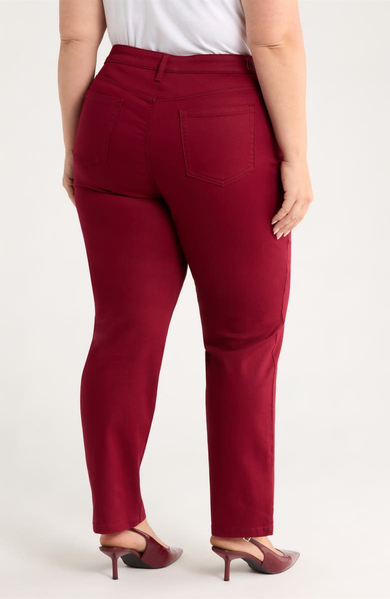 Jones New York Lexington Straight Leg Jeans, Alternate, color, Bordeaux