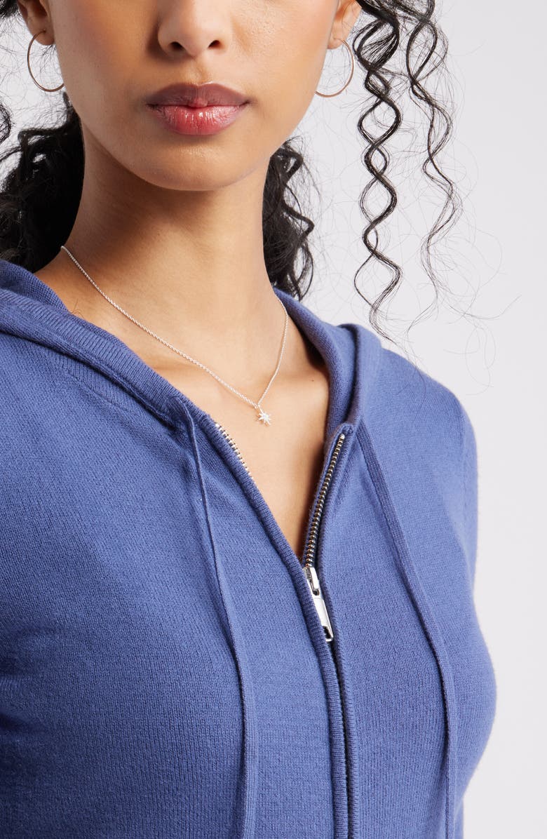 BP. Fitted Cotton Blend Hoodie, Alternate, color, Blue Indigo