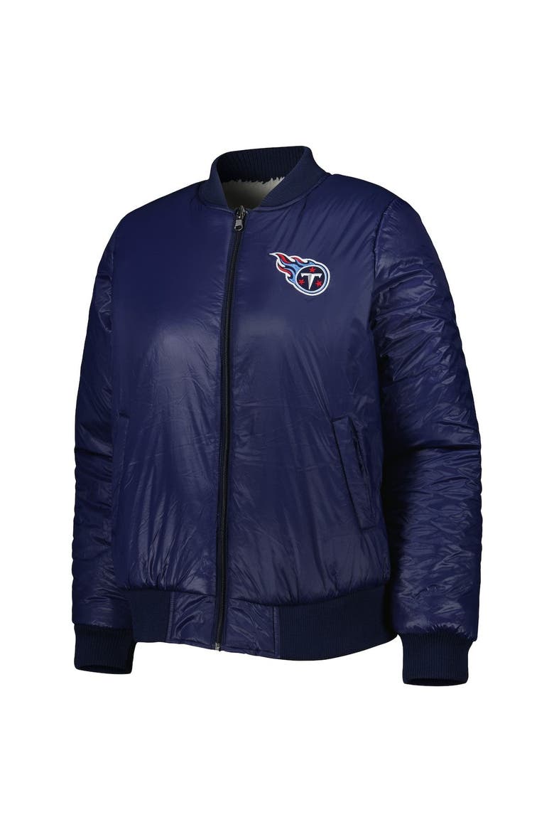 Women's G-III 4Her by Carl Banks Oatmeal/Navy Tennessee Titans Switchback Reversible Full-Zip Jacket, Alternate, color, Oatmeal