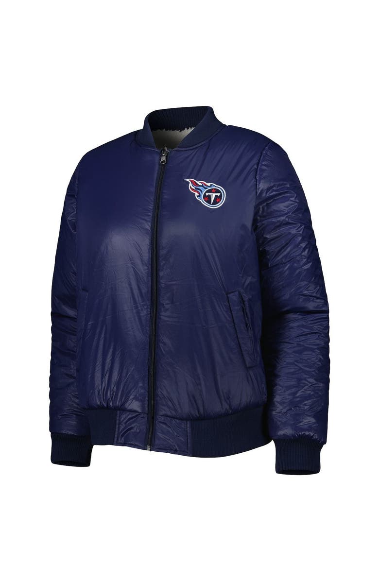 G-III 4HER BY CARL BANKS Women's G-III 4Her by Carl Banks Oatmeal/Navy Tennessee Titans Switchback Reversible Full-Zip Jacket, Alternate, color, Oatmeal