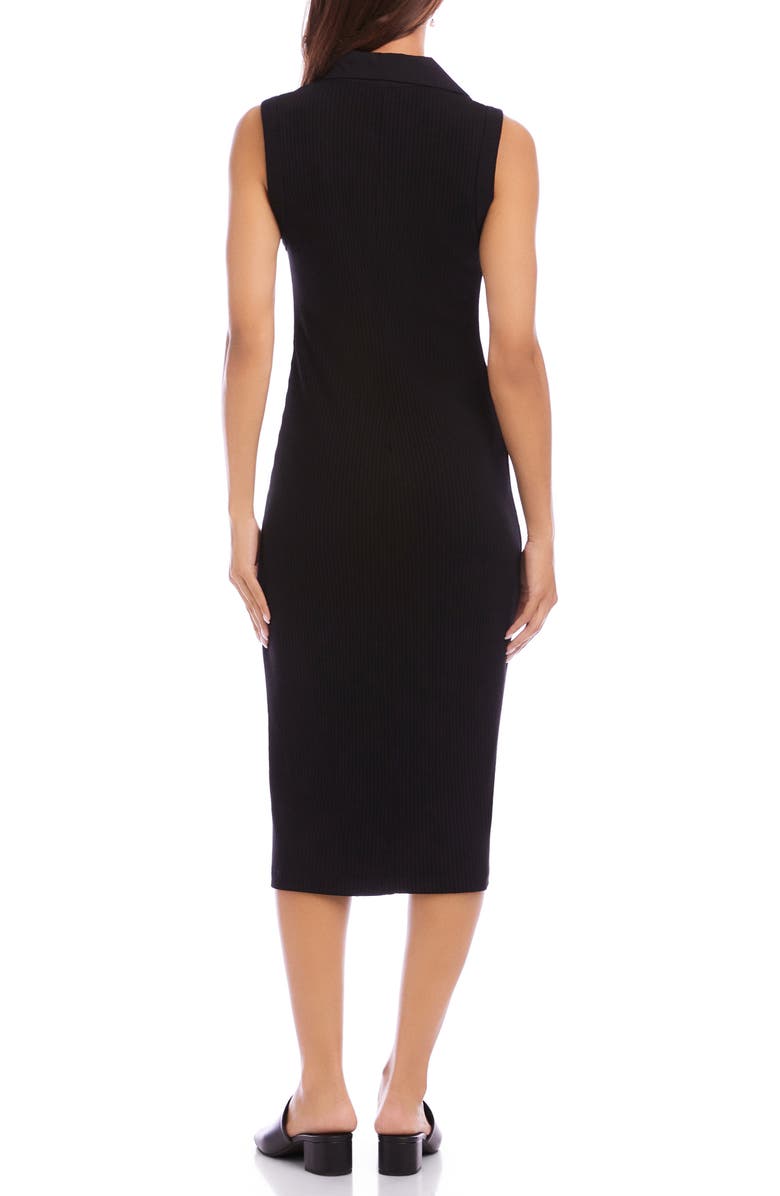 Karen Kane Sleeveless Knit Button-Up Midi Dress, Alternate, color,