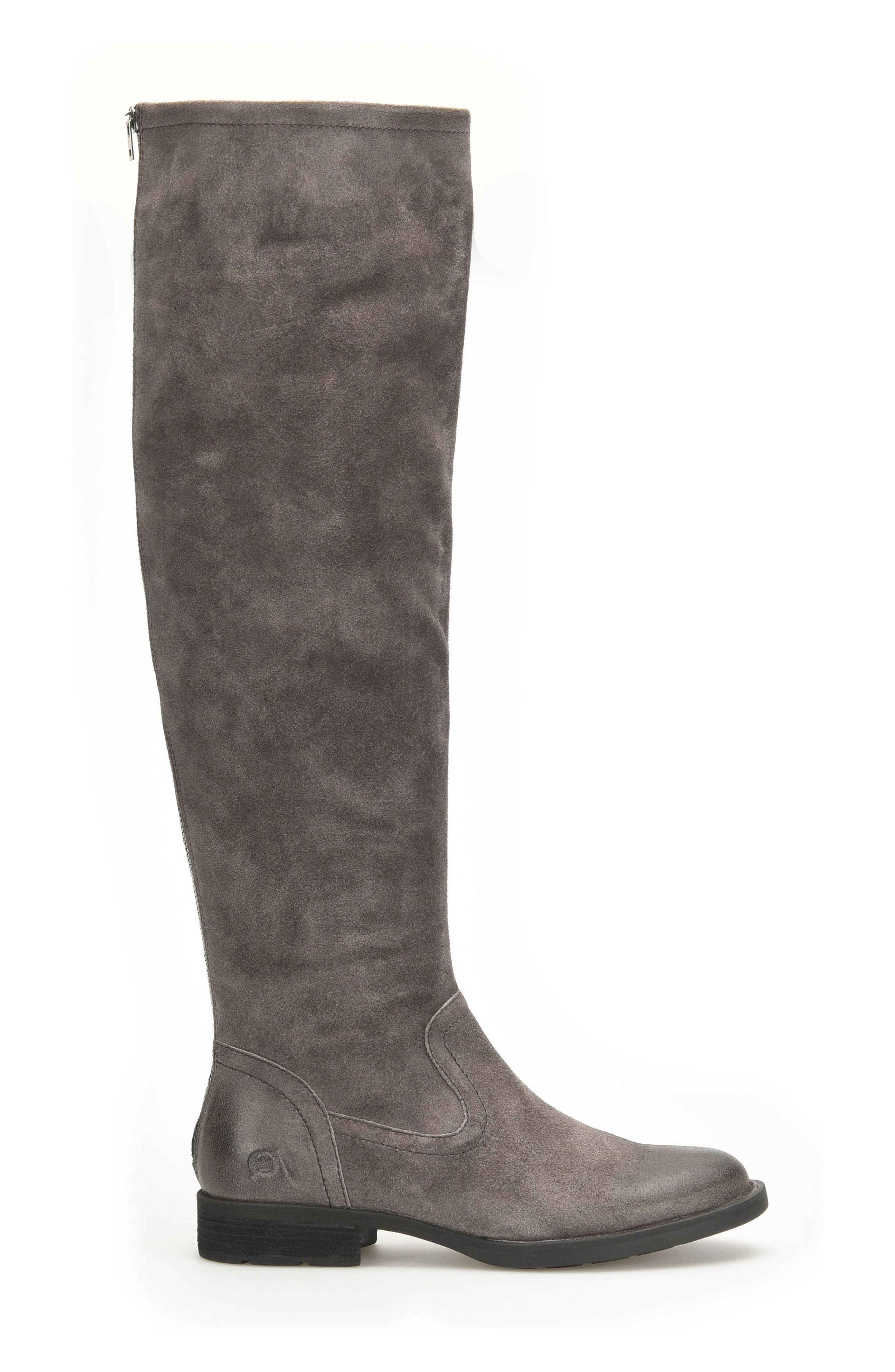 Borman Over the Knee Boot, Alternate, color, DARK GREY DISTRESSED LEATHER