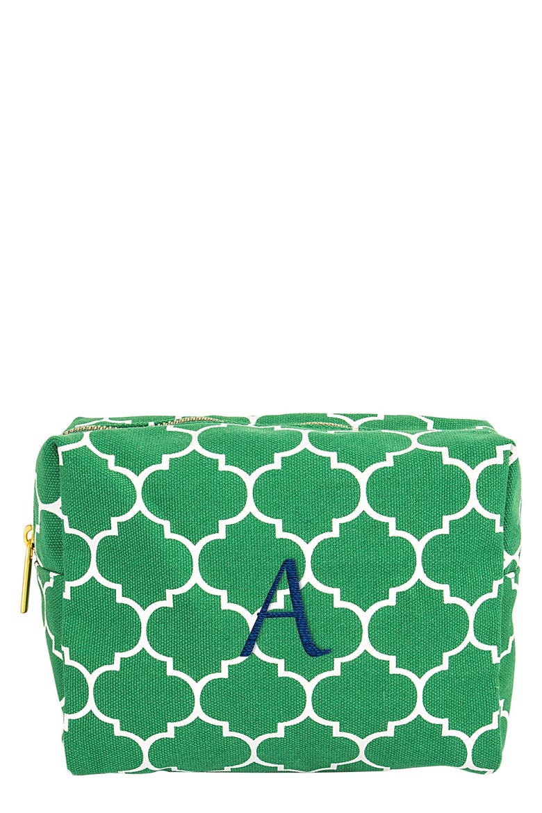 Monogram Cosmetics Bag, Main, color, GREEN-A