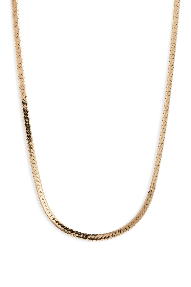 Maya Snake Chain Necklace, Main, color, GOLD