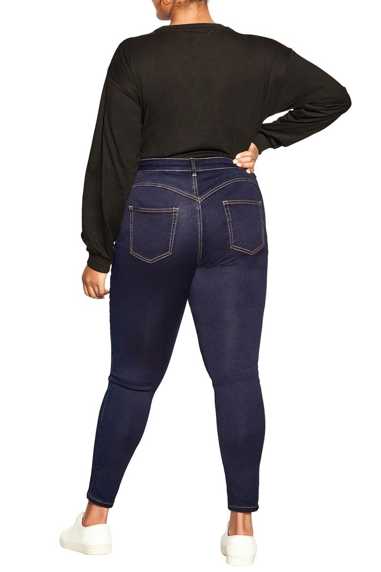 Wild Side Jeans, Alternate, color, DARK DENIM