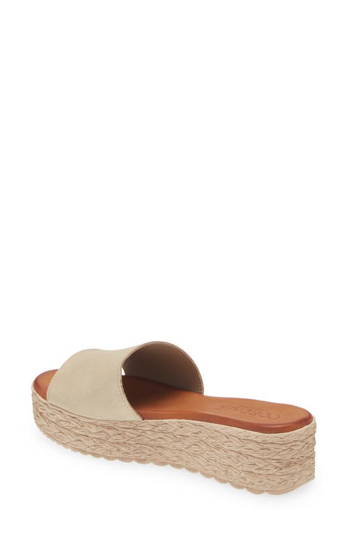 Cordani Bizzy Espadrille Platform Wedge Slide Sandal In Brown