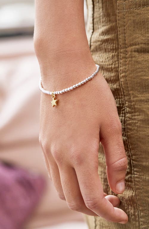 Estella Bartlett Sienna Cubic Zirconia Star Beaded Stretch Bracelet In Multi