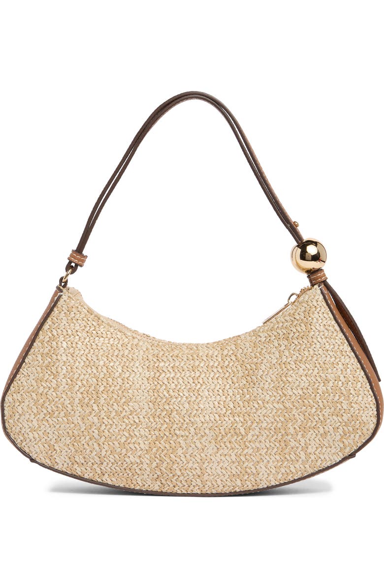 Nanette Lepore Straw Shoulder Bag, Alternate, color, Natural Straw-Hazelnut