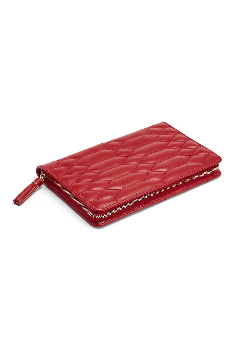 Caroline Large Jewelry Portfolio, Alternate, color, RED