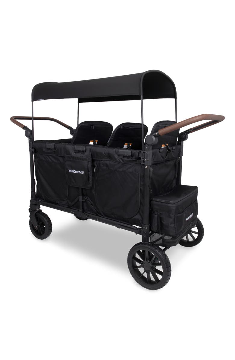 WonderFold W6 Luxe Pro 6-Passenger Multifunctional Stroller Wagon, Alternate, color, Black
