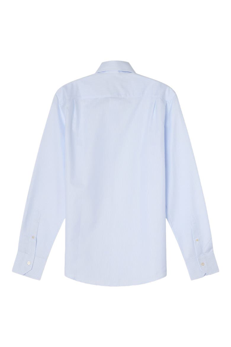 Kingsley Medium Twill Stripe Shirt in Contemporary fit, Alternate, color, Light Blue