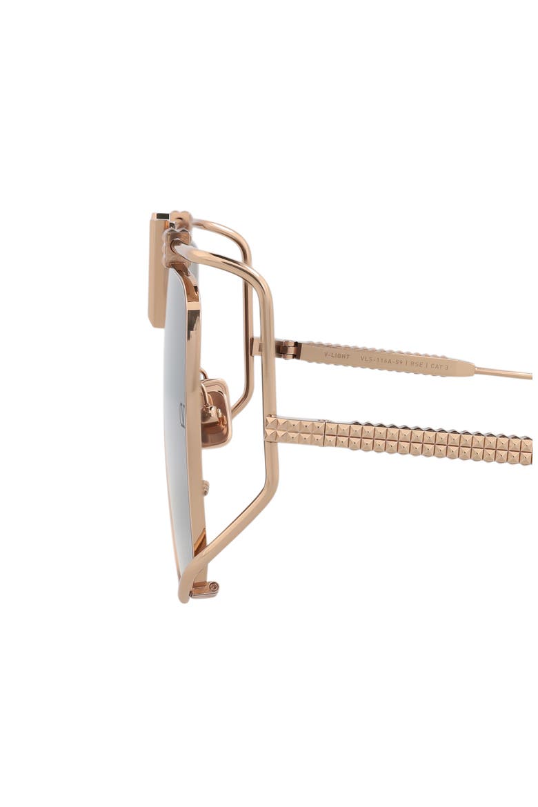 59mm Square Sunglasses, Alternate, color, GOLD GOLD GREY