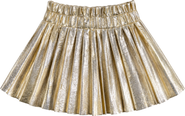 Lola + The Boys Foil Pleated Skirt