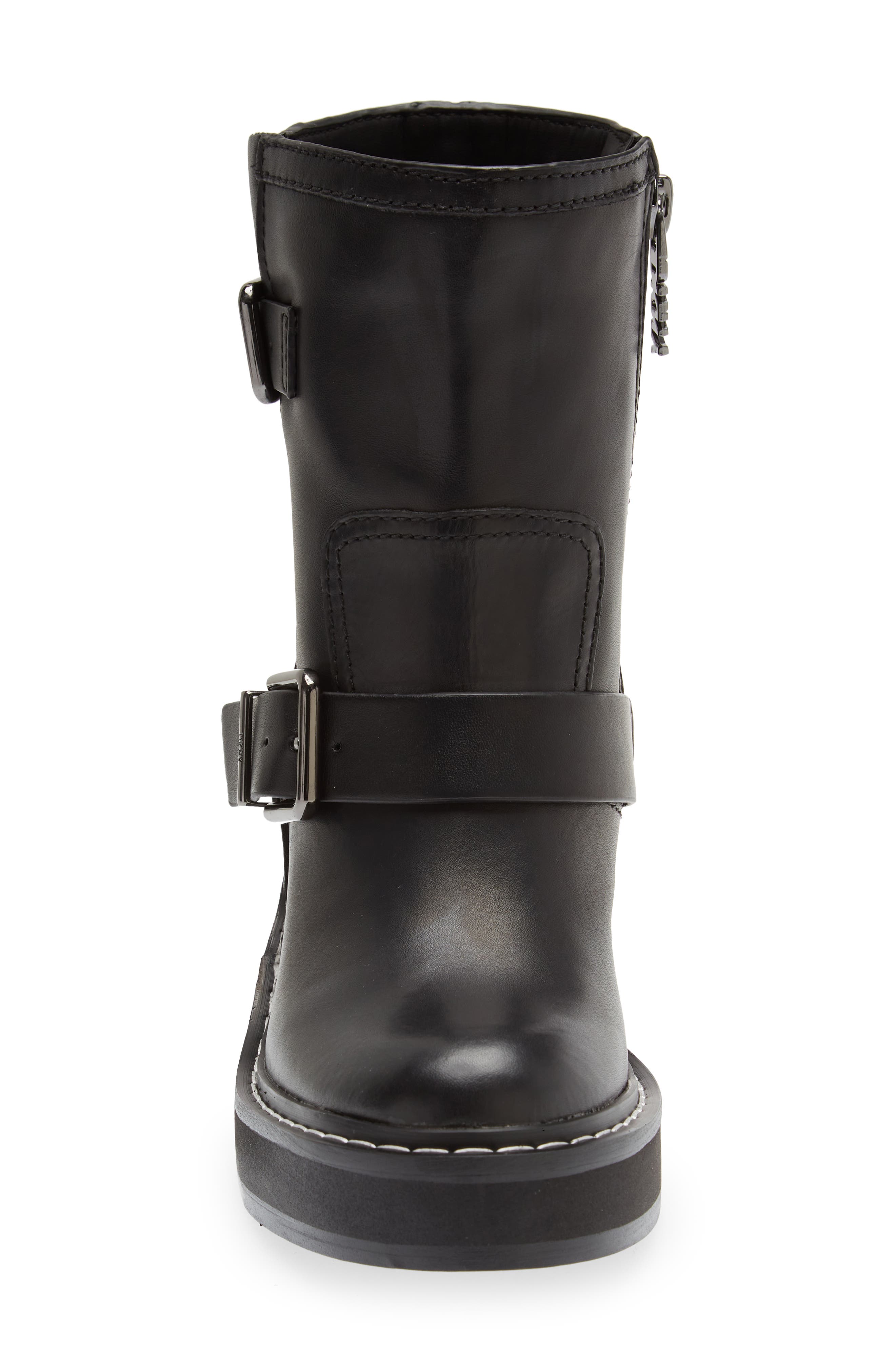 DKNY Daray Buckle Block Heel Bootie, Alternate, color, 