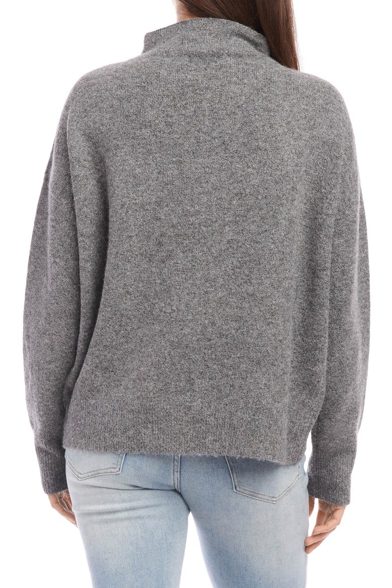 Mock Neck Sweater, Alternate, color, DARK GRAY