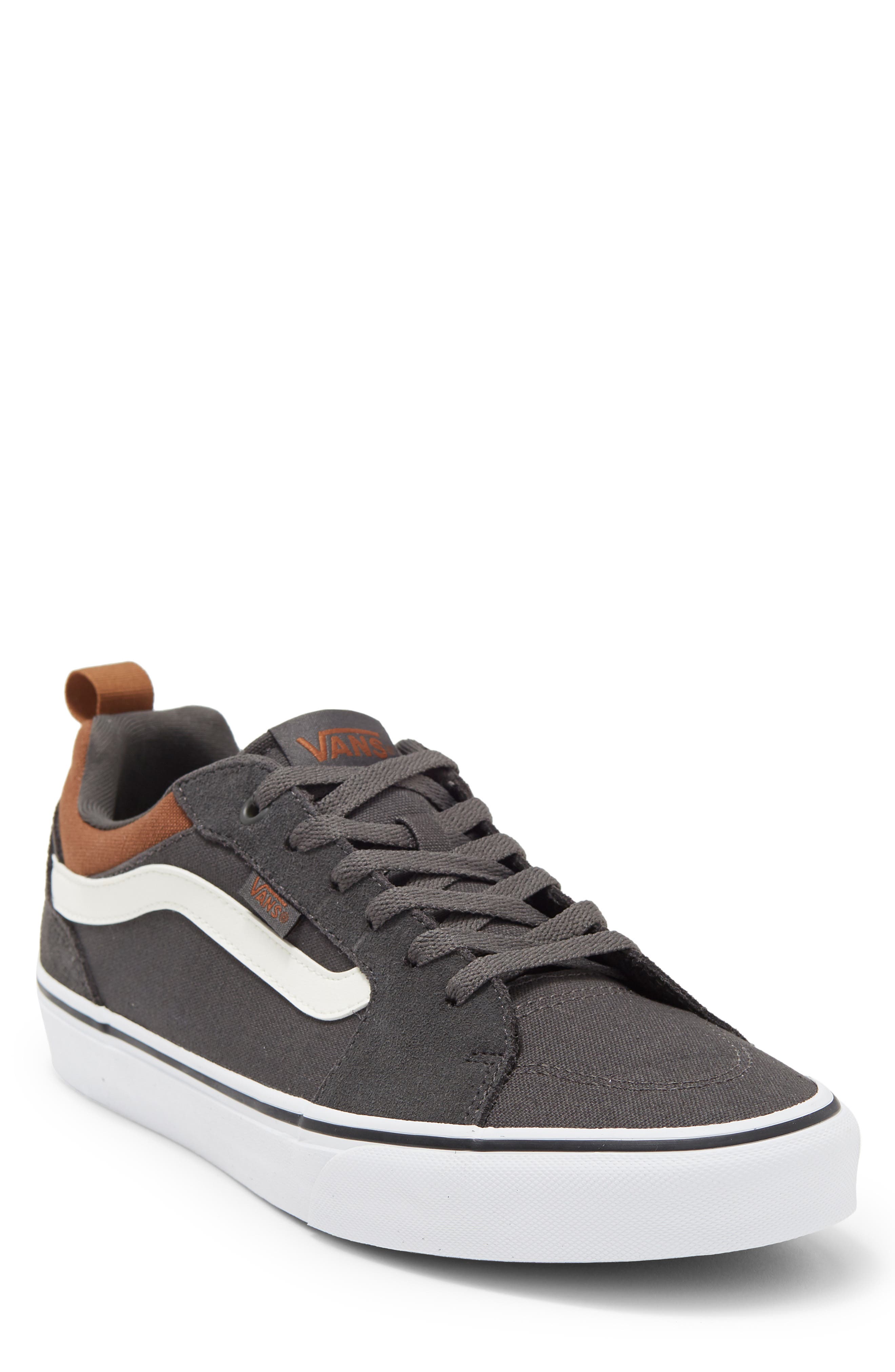 Filmore Low Top Sneaker, Main, color, SUEDE/ CANVAS DARK GREY/ WHITE