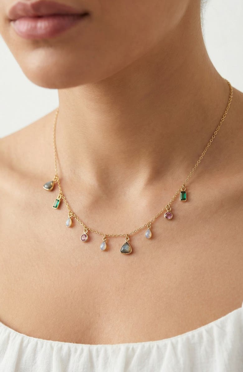 NATIVE GEM Candy Gem Rainbow Gemstone Necklace, Alternate, color, Pink