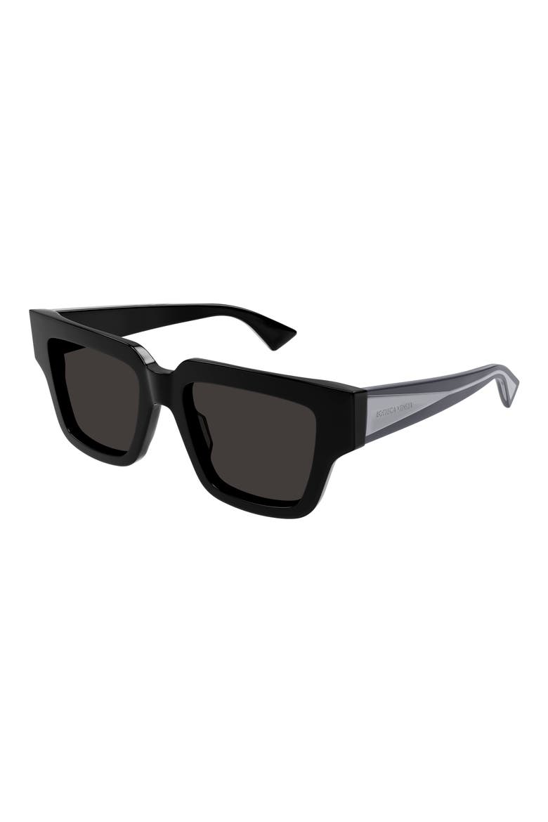 52mm Square Sunglasses, Alternate, color, BLACK