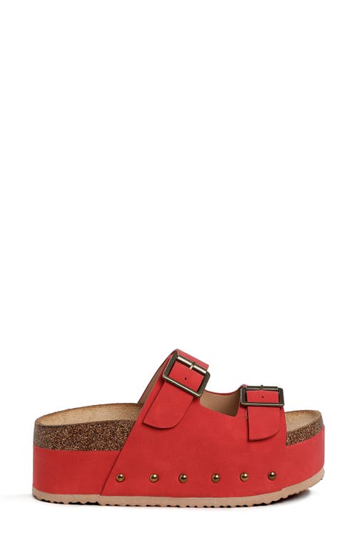 London Rag Impala Stud Platform Sandal In Red
