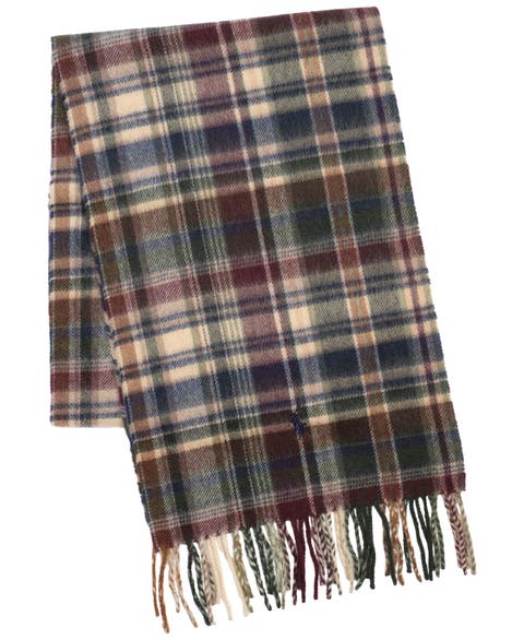 Cashmere Blend Plaid Scarf