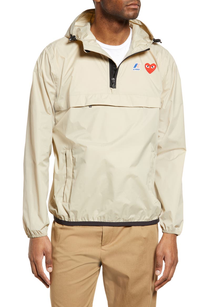 K-Way Hooded Pullover, Main, color, BEIGE