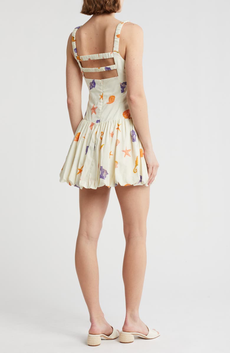Sea Bubble Hem Cotton Dress
