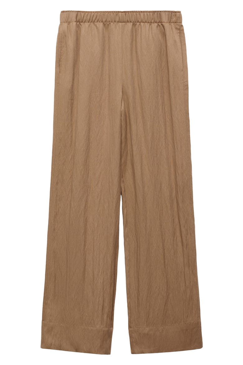 Straight Leg Textured Pants, Alternate, color, MEDIUM BROWN