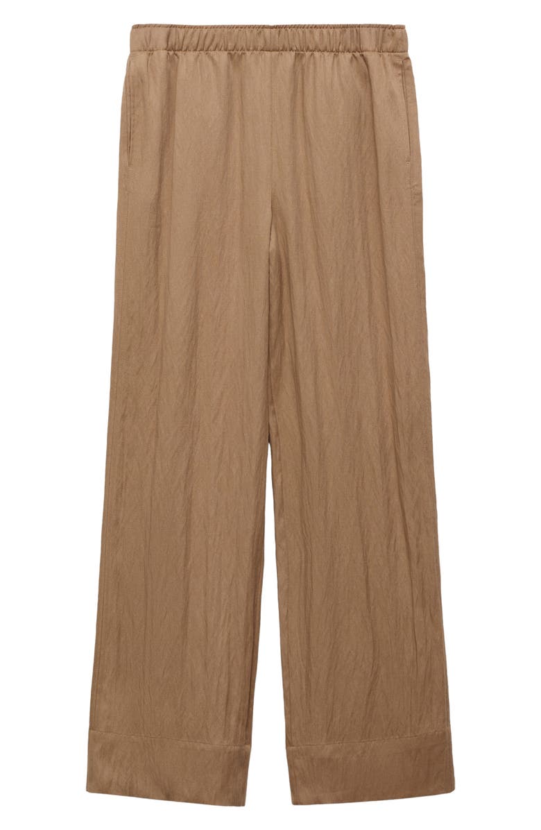 MANGO Straight Leg Textured Pants, Alternate, color, 