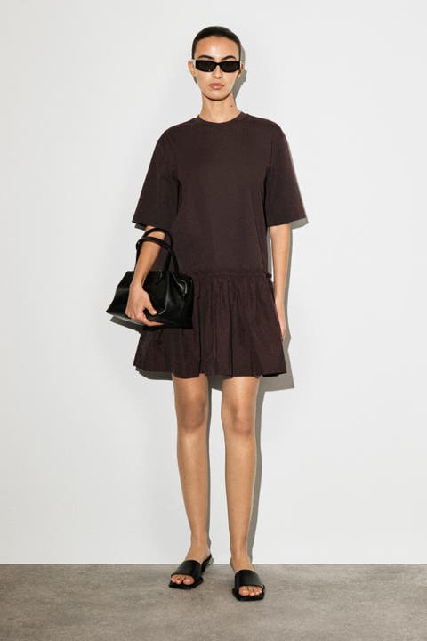 Panelled Dropped-waist Mini Dress