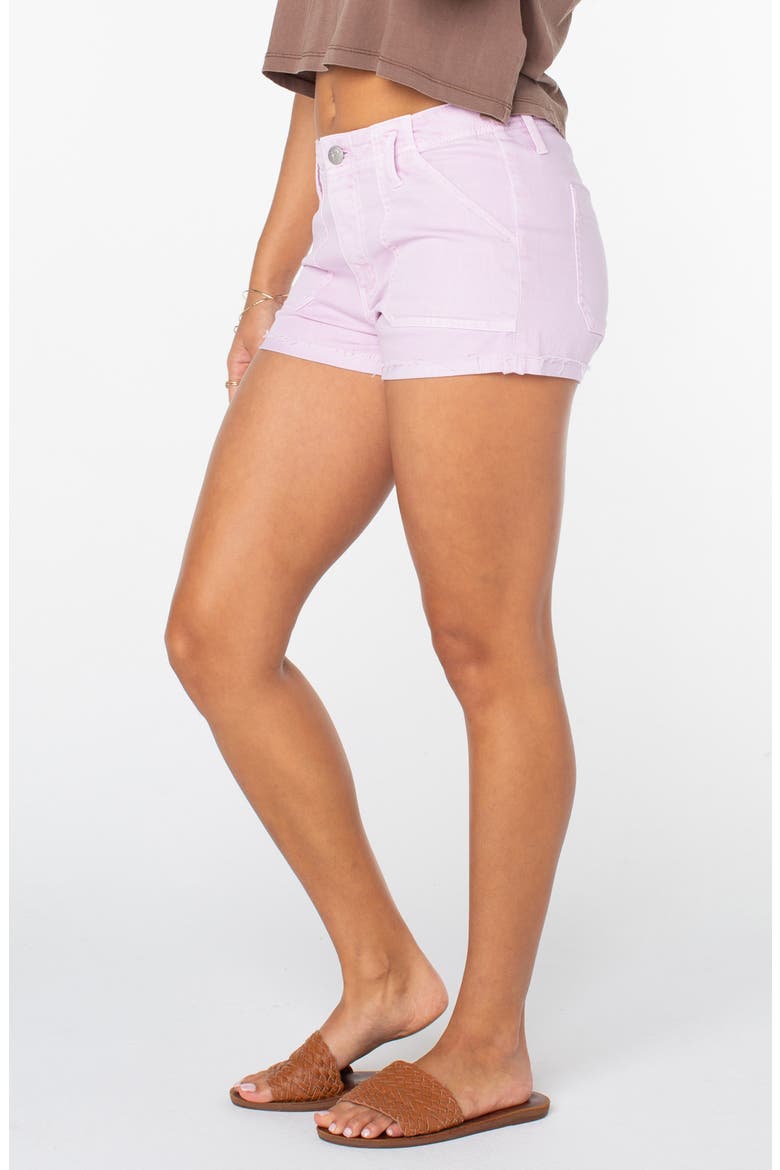 Lil Sunshine Cutoff Shorts, Alternate, color, ORCHID BOUQUET SOLID