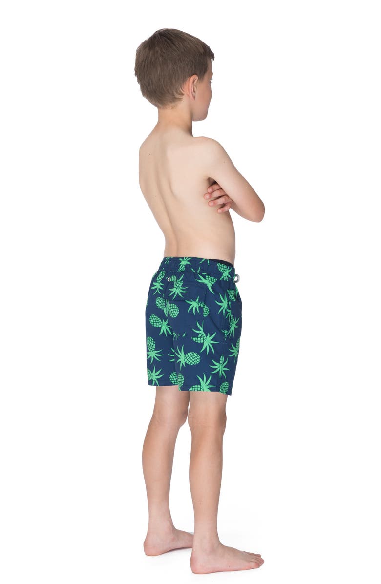 Tom & Teddy Pineapple Swim Trunks, Alternate, color,