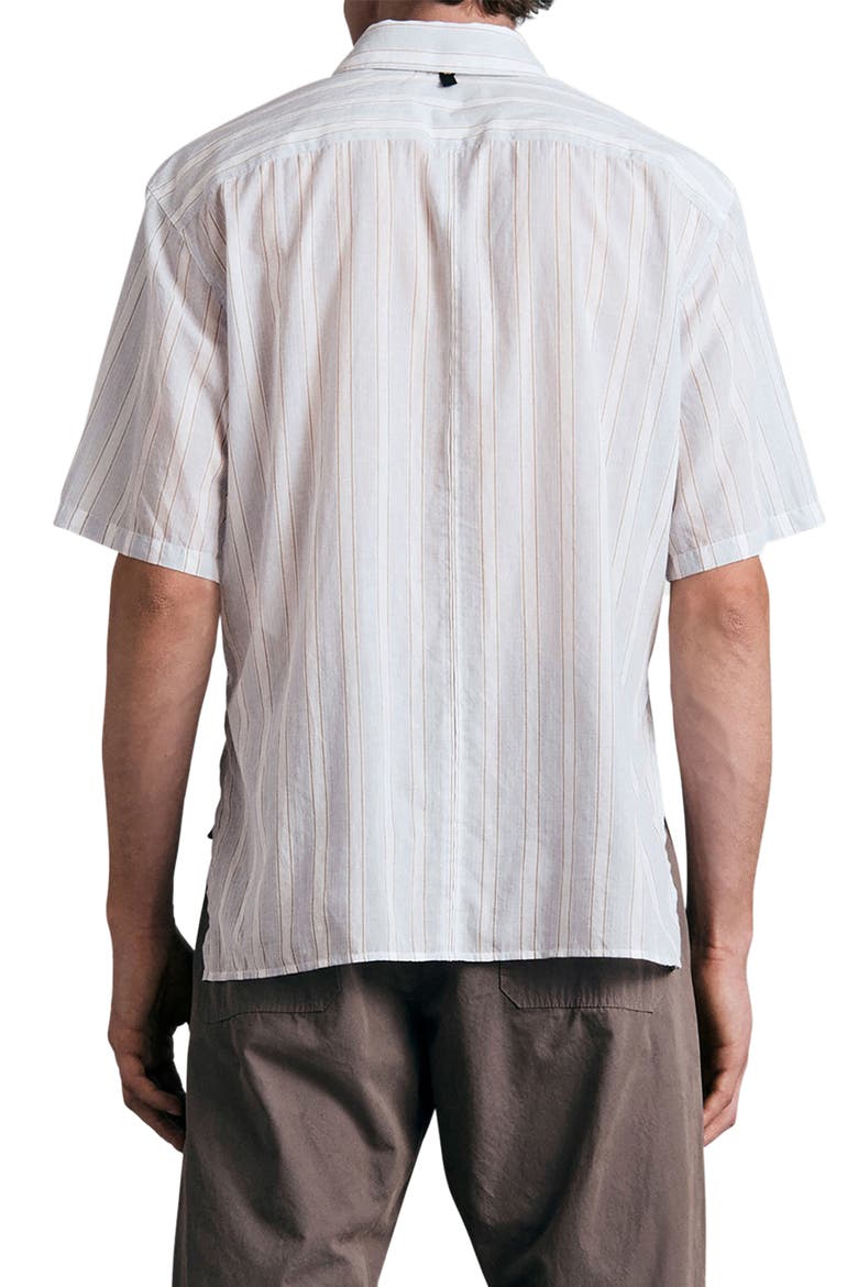 Dalton Stripe Short Sleeve Button-Up Shirt, Alternate, color, BLUSTRIPE