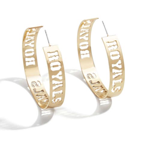 x Baublebar Kansas City Royals Large Cutout Hoop Earrings