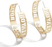WEAR by Erin Andrews x Baublebar Kansas City Royals Large Cutout Hoop Earrings