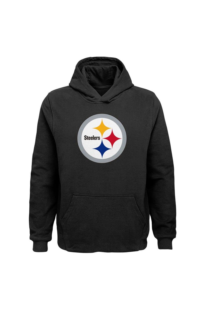 Outerstuff Toddler Black Pittsburgh Steelers Team Logo Pullover Hoodie, Main, color, 