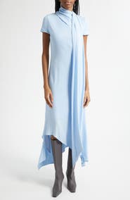 Acne Studios Duny Asymmetric Crepe Midi Dress