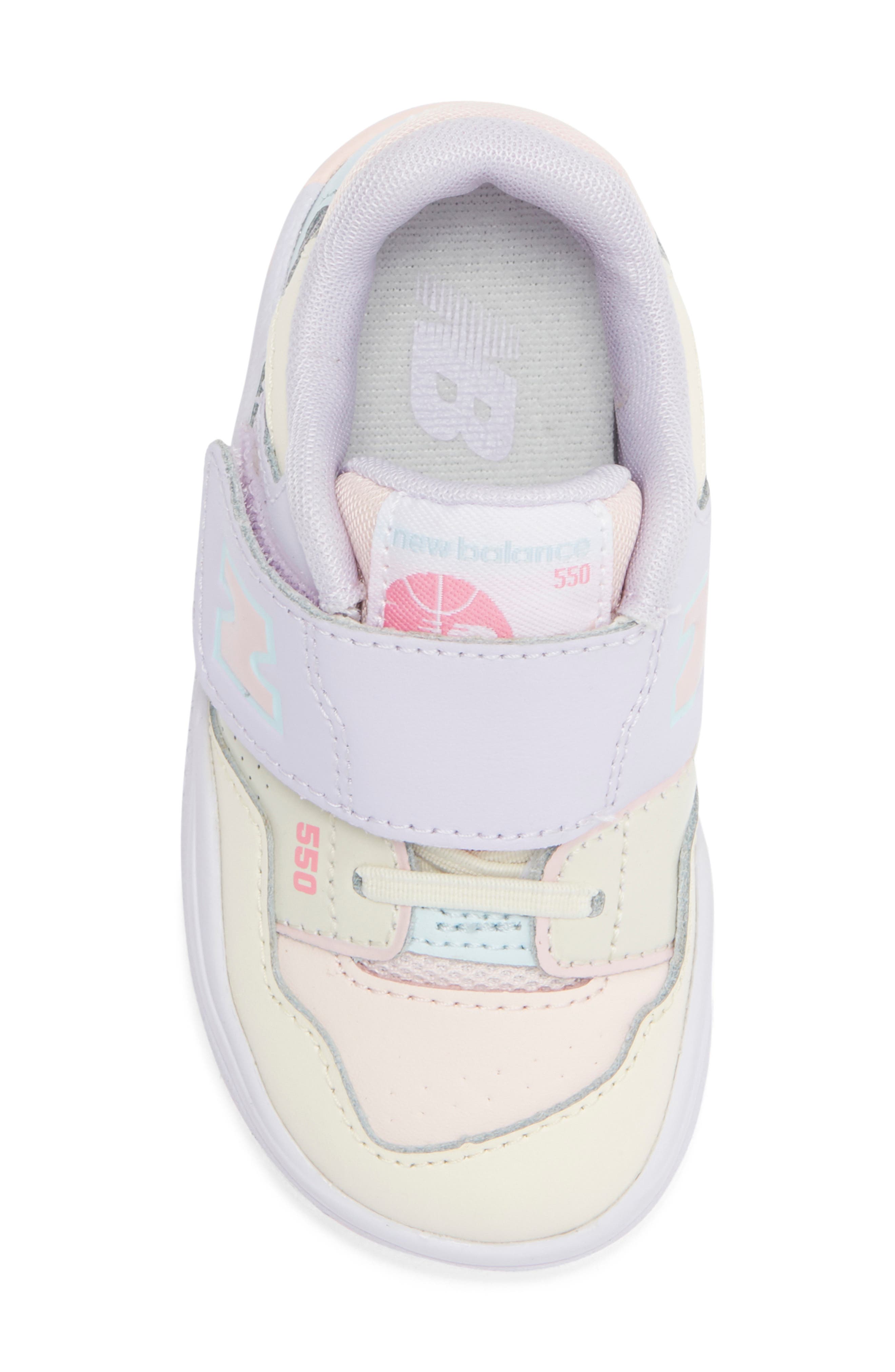 New Balance Kids' B550 Sneaker, Alternate, color, Shell Pink/ Permafrost
