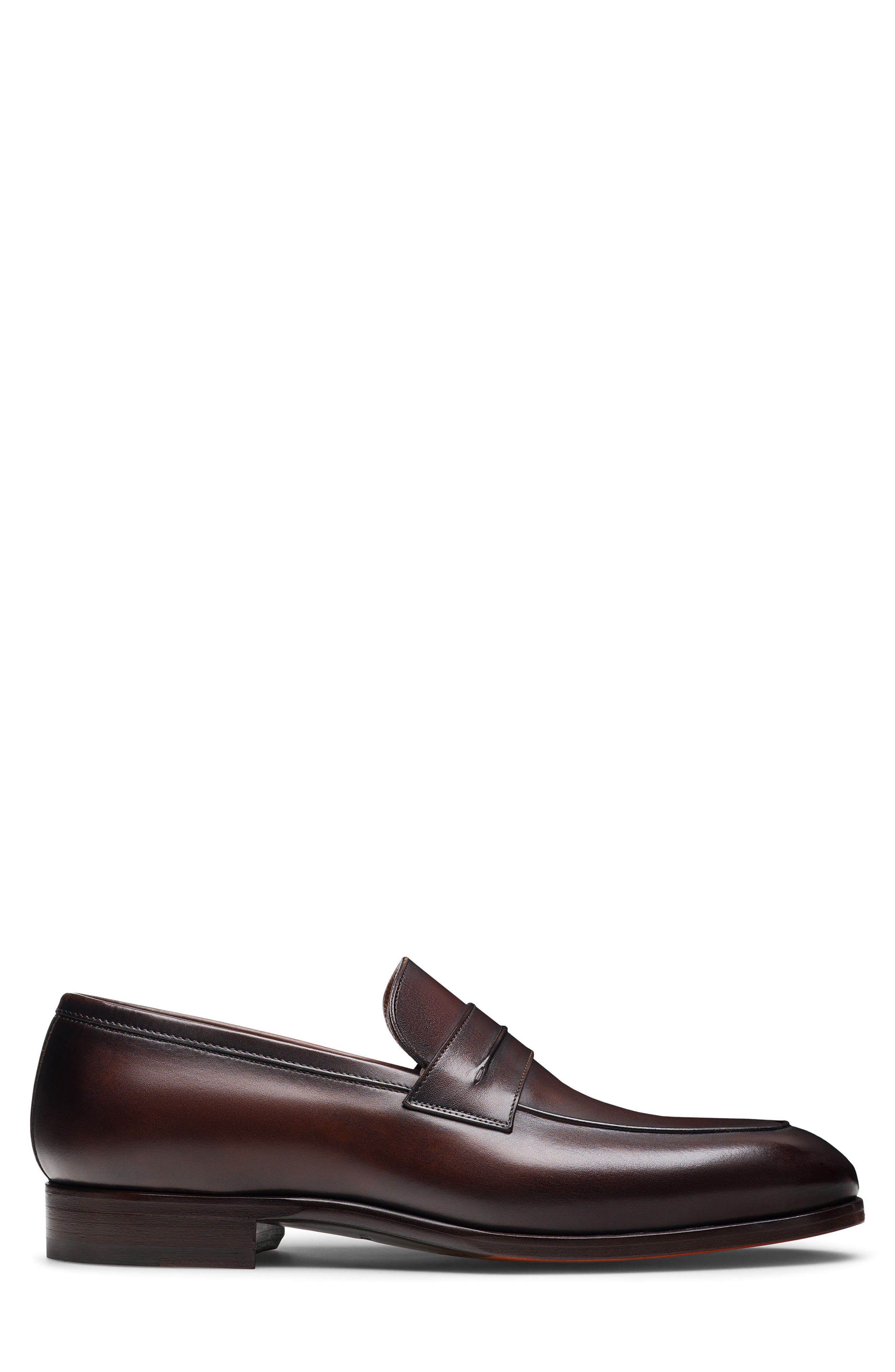 Magnanni Marquis Penny Loafer, Alternate, color, Brown